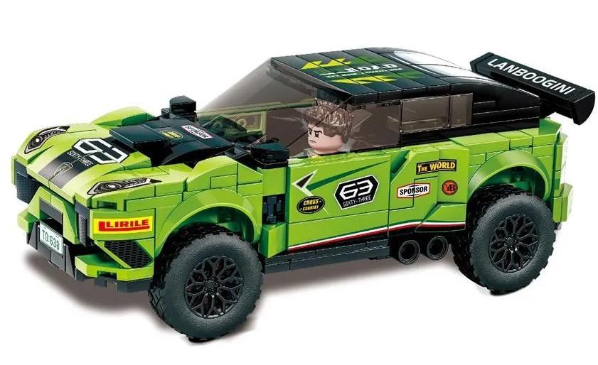 Bộ lắp ghép Lamborghini SUV回力车 màu xanh lá