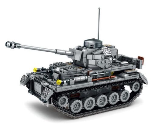 Mô hình xe tăng quân sự Panzerkampfwagen IV màu xám, bộ đồ chơi lắp ghép 803 chi tiết