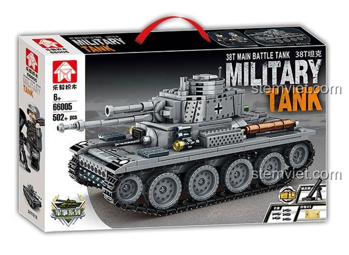 Hộp sản phẩm Xe tăng chiến đấu 38T 乐毅积木 66005