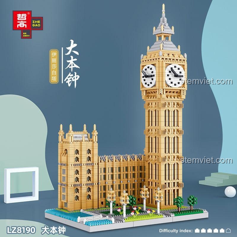 Mô hình Big Ben với các chi tiết