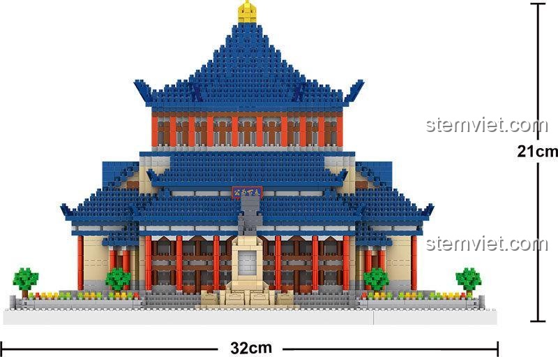 Mô hình Lắp Ghép Kiến Trúc Trung Sơn Tưởng Niệm Đường LZ8193 - Kích thước