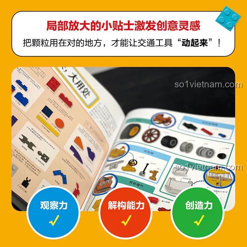 Sách giáo dục LEGO 7304105181 phát triển kỹ năng quan sát, giải cấu trúc và sáng tạo, bộ lắp ghép LEGO 7304105181 giúp bé học mà chơi, giá tốt
