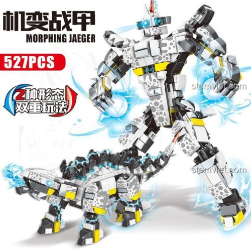Đồ chơi lắp ráp LEIBA 10072 Mô hình Robot Khủng Long biến hình 2 trong 1 chất lượng cao