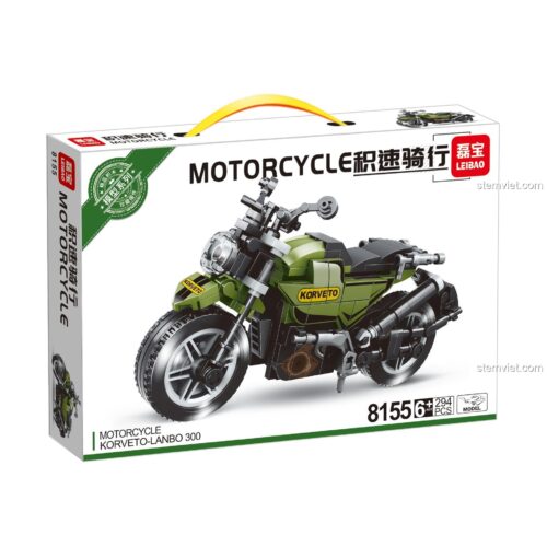 Hộp đồ chơi mô hình Xe mô tô Korveto Lanbo 300 LEIBAO 8155, hiển thị 294 mảnh ghép, phù hợp bé trai 6 tuổi, giá tiết kiệm.