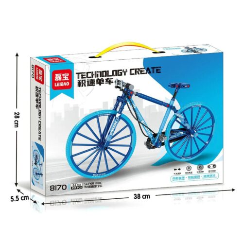 Hộp sản phẩm bộ đồ chơi xe đạp Bugatti tốc độ LEIBAO 8170