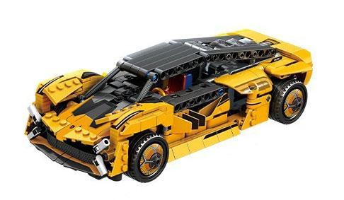 Bộ lắp ghép Siêu xe Lamborghini biến hình Leibao 8300 màu vàng đen, đồ chơi lắp ráp xe Lamborghini robot kéo lùi cho bé trai 6 tuổi, giá tốt.