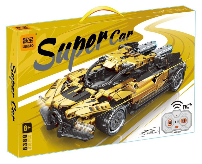 Bộ lắp ghép Siêu xe thể thao LEIBAO 8380 điều khiển từ xa, dành cho con trai 6 tuổi, chất lượng cao, giá tốt.