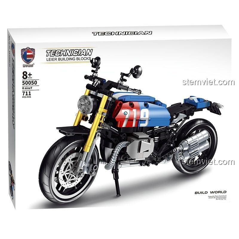 Bộ lắp ráp Mô tô BMW R nineT Leier Entertainment 50050 cho con trai 8 tuổi, thiết kế tinh xảo, giá tốt.