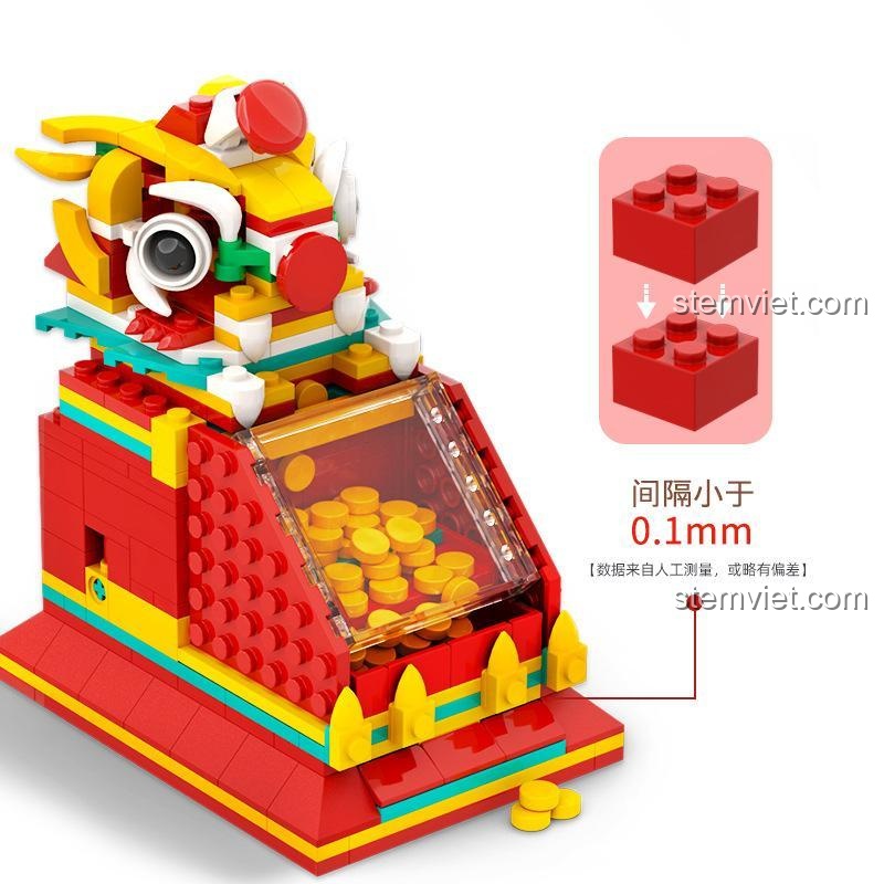 Đồ chơi mô hình Lejier B398 Máy đẩy xu thần thú, chi tiết lắp ghép khít, chất lượng đảm bảo, tương thích LEGO®, bền đẹp.