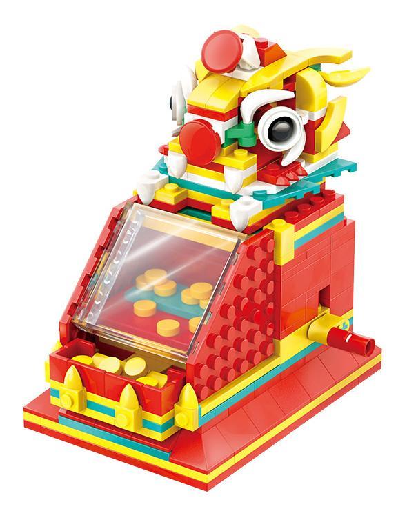 Bộ lắp ghép Lejier B398 Máy đẩy xu thần thú, đồ chơi mô hình máy gắp xu cho bé 6 tuổi, rèn luyện tư duy sáng tạo, giá tốt.