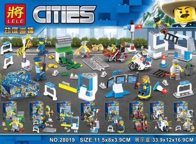 Bộ đồ chơi Cảnh sát LELE 28019, đồ chơi lắp ráp cảnh sát và cướp cho bé trai 6 tuổi, giá tốt, minifigure cảnh sát, xe cảnh sát