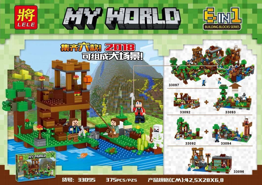 Bộ lắp ghép Cảnh quan Minecraft LELE 33094 My World 6-in-1, đồ chơi xếp hình Thế giới Minecraft cho bé trai 6 tuổi giá tốt, mô hình cảnh quan Minecraft chi tiết cao