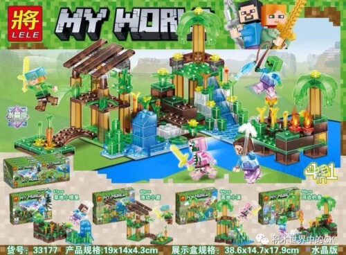 Bộ đồ chơi Minecraft 33177-3 Thế giới pha lê 4 trong 1, đồ chơi lắp ráp Cảnh quan Minecraft cho bé trai bé gái 6 tuổi, giá tốt