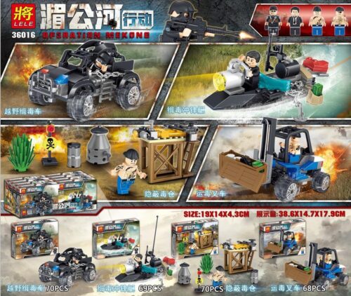 LELE 36016 Operation Mekong Bộ lắp ráp xe địa hình chống ma túy cho bé trai 6 tuổi