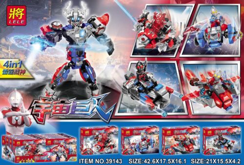 Bộ lắp ráp LELE 39143 Robot Hợp Thể Ultraman Thunder God of War 4in1 cho bé trai 6 tuổi, đồ chơi lắp ghép chất lượng cao giá tốt.