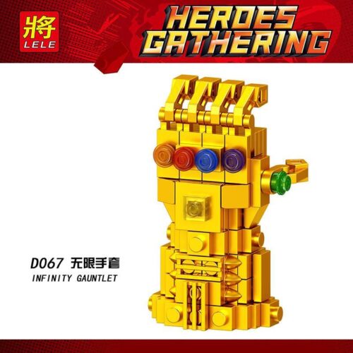 Bộ lắp ghép LELE D067 Găng Tay Vô Cực của Thanos, món đồ chơi mô hình giá rẻ cho bé trai 6 tuổi.