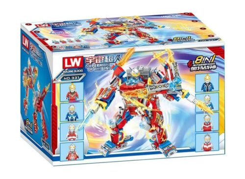 Bộ lắp ráp Chiến Thần Ultraman 8 trong 1 Lewan Block 331 hộp đồ chơi lắp ghép robot siêu nhân cho bé trai 6 tuổi giá tốt