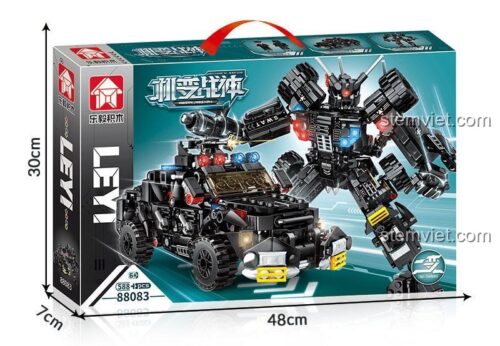 Hộp đồ chơi xếp hình Robot Cảnh Sát Đặc Nhiệm LEYI 88083, 588 mảnh, quà tặng cho con trai.