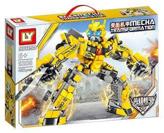 Hộp sản phẩm bộ lắp ráp Robot Bumblebee LeYi 9208, đồ chơi mô hình hấp dẫn cho bé trai 6 tuổi, giá rẻ.