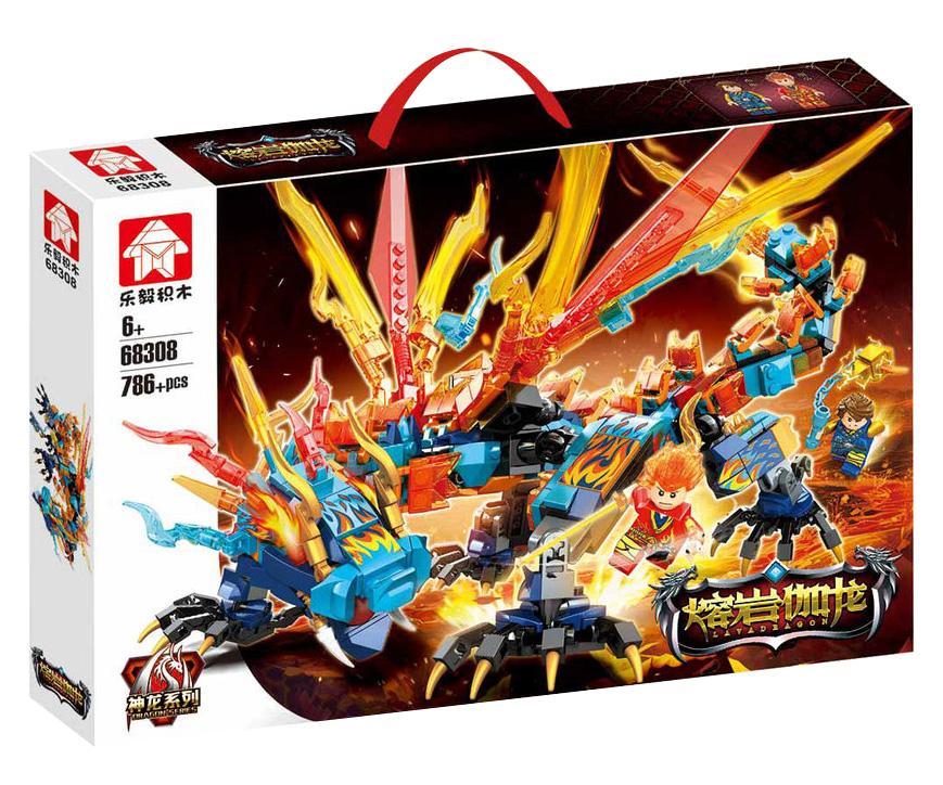 Bộ lắp ghép LeYi Bricks 68308 Rồng Lửa Băng Giá, đồ chơi lắp ráp Rồng Thần 786 mảnh ghép, phù hợp bé trai 6 tuổi, giá tốt.