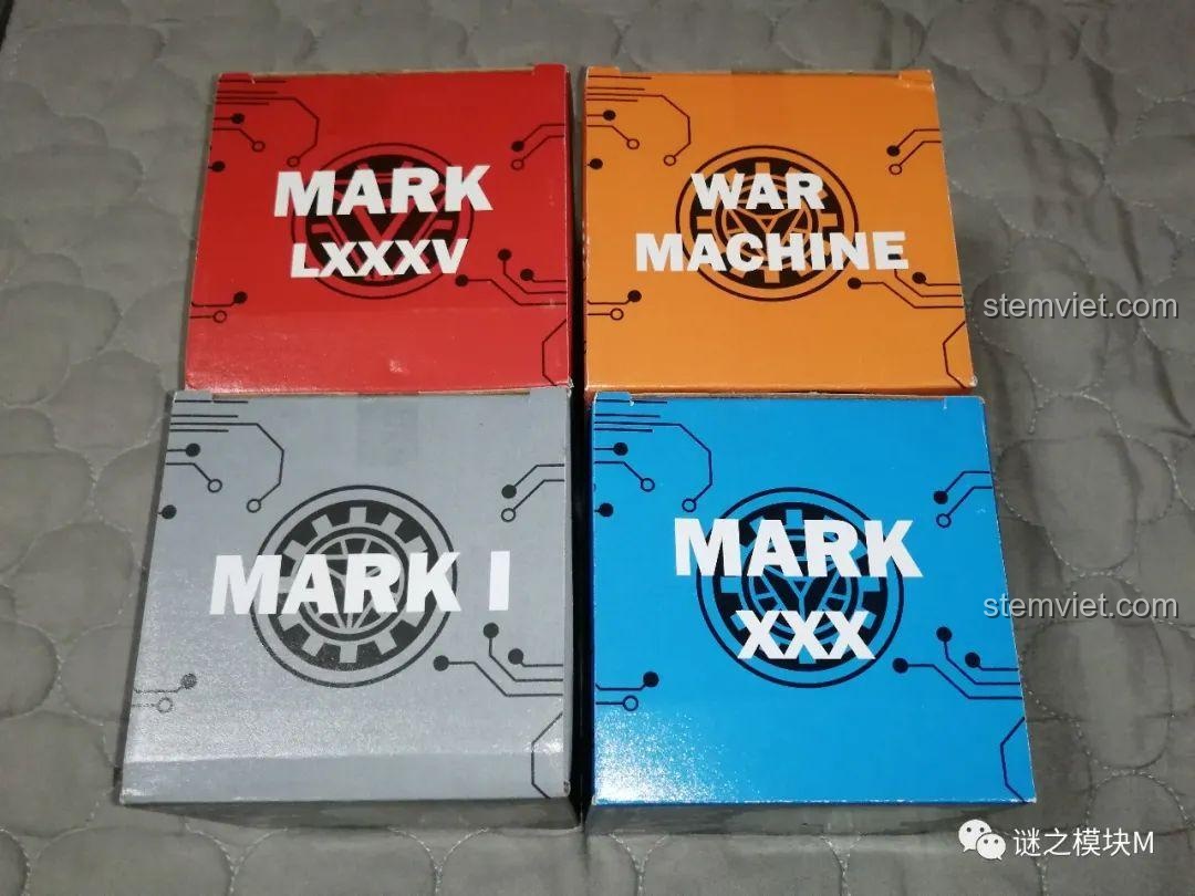 Hộp bộ lắp ghép Iron Man Mark XXX LeYi Bricks 76063C, đồ chơi mô hình siêu anh hùng Marvel cho bé trai 6 tuổi.