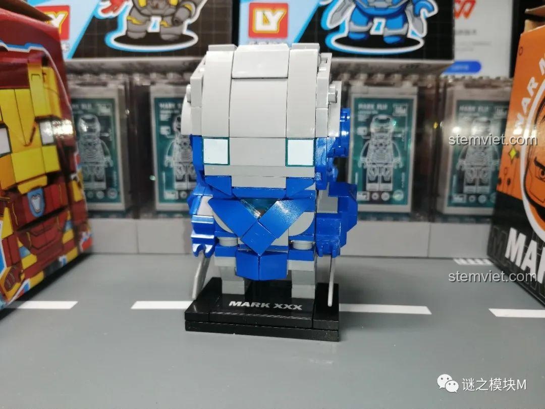 Mô hình Người Sắt Mark XXX LeYi Bricks 76063C chưa dán decal, đồ chơi lắp ráp Iron Man cho bé trai 6 tuổi.