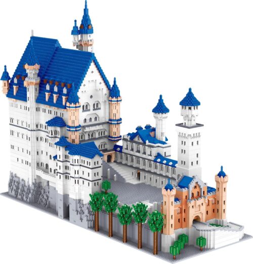 Bộ lắp ghép Lezi LZ8020 Lâu đài Neuschwanstein 11810 mảnh, mô hình kiến trúc cổ tích cho người lớn và trẻ trên 6 tuổi.