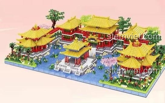 Đồ chơi mô hình Lezi LZ8242 Viên Minh Viên Phương Hồ Thắng Cảnh, bộ xếp hình kiến trúc cổ điển 4951 chi tiết, phát triển tư duy cho trẻ 6 tuổi