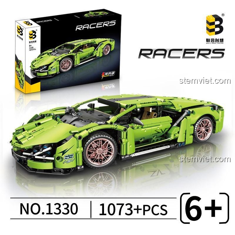 Tổng quan đồ chơi mô hình Lamborghini Sián Lianhe Chuangxiang 1330 với 1073 chi tiết, quà tặng hấp dẫn cho con trai.