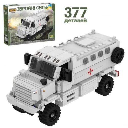 Bộ lắp ghép Limo Toy KB005 Xe tải quân sự KPA3 giá rẻ cho bé trai 6 tuổi, mô hình xe bọc thép quân sự 377 chi tiết chất lượng cao