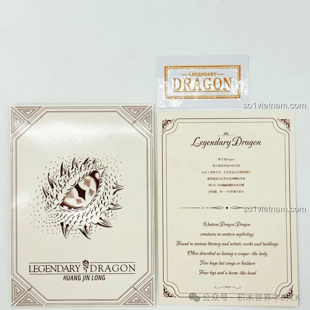 các túi mảnh ghép của bộ lắp ghép Đầu Rồng Vàng LiNoos LN1011, đồ chơi xây dựng LN1011 cho con trai 14 tuổi, siêu tiết kiệm