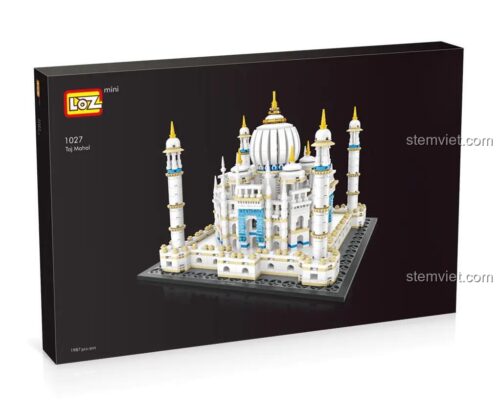 Hộp đồ chơi mô hình LOZ 1027 Kỳ quan thế giới Taj Mahal, quà tặng sáng tạo cho bé 6 tuổi, chất lượng cao.