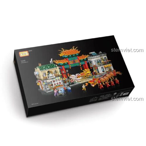 Hộp đồ chơi mô hình Phố Tàu LOZ 1030, món quà giá tốt, ý nghĩa cho người yêu thích kiến trúc và văn hóa phương Đông.