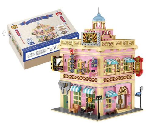 Bộ lắp ghép LOZ 1040 Quán Bar Kim Cương phong cách Thượng Hải cũ, gồm 2951 mảnh mini block, quà tặng cho con gái 14 tuổi.