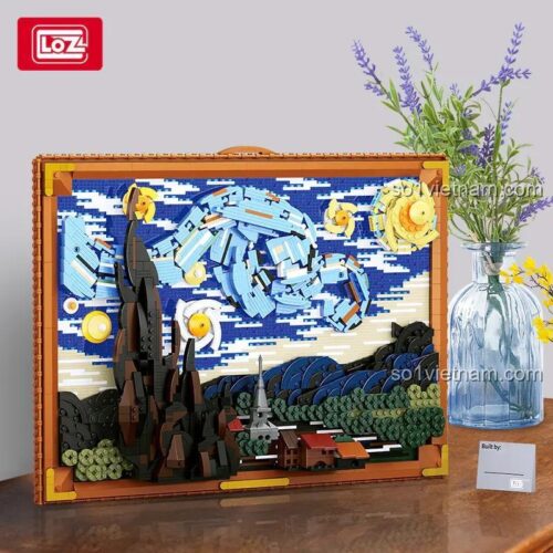 Đồ chơi mô hình LOZ 1066 Tranh Đêm Đầy Sao, món quà nghệ thuật độc đáo, chất lượng cao, lựa chọn thay thế tiết kiệm cho LEGO®.
