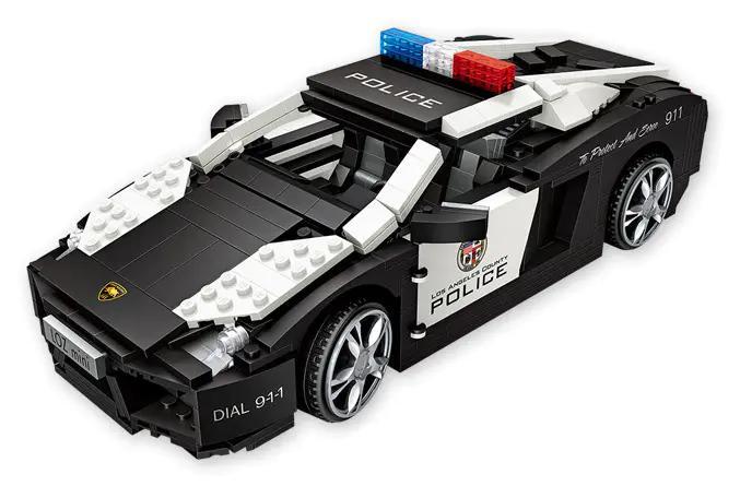 bộ lắp ghép Siêu xe cảnh sát Lamborghini LOZ 1113, đồ chơi mô hình cho bé trai 6 tuổi giá rẻ.