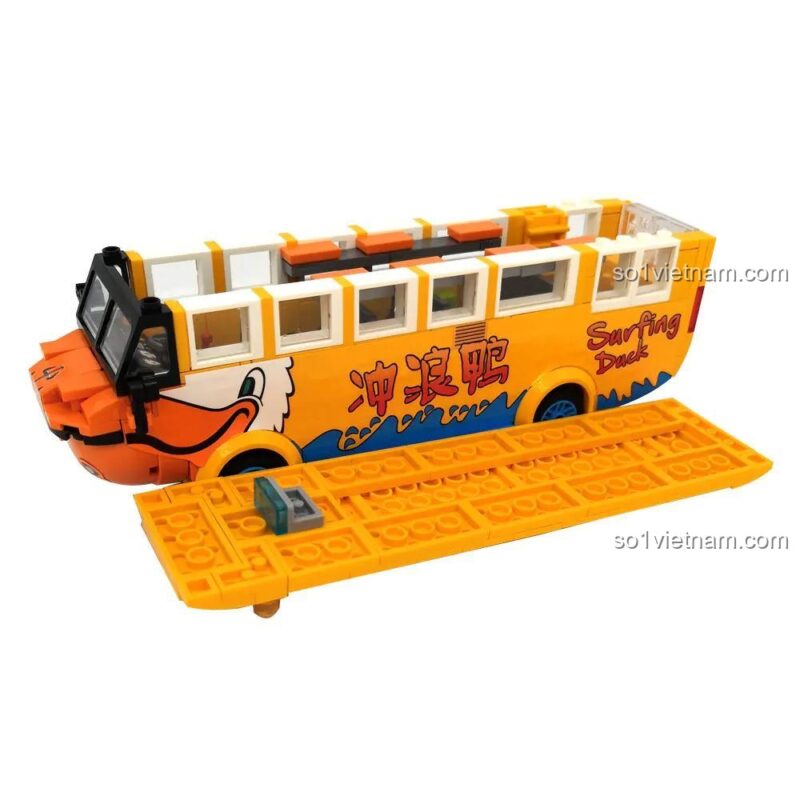 Kết cấu sàn xe và nội thất của Mô hình Xe Buýt Vịt 1115, cho thấy sự chắc chắn trong thiết kế.
