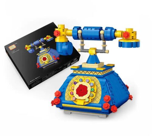 Bộ lắp ghép LOZ 1124 Điện thoại cổ điển và hộp sản phẩm. Đồ chơi mô hình cho bé 6 tuổi, giá rẻ.