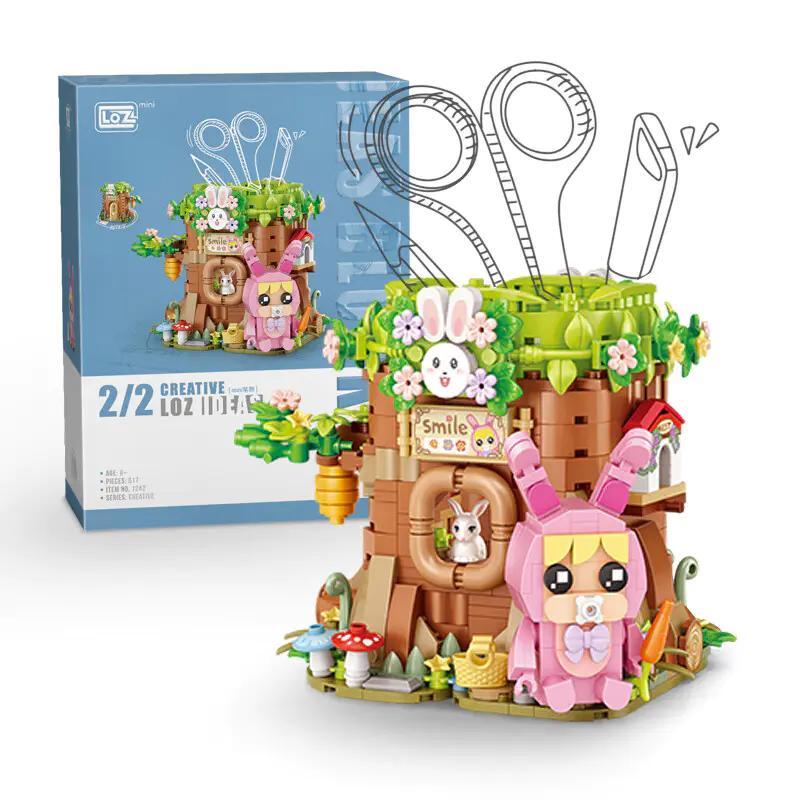 Hộp sản phẩm bộ đồ chơi LOZ 1242 Hộp Cắm Bút Cây Cổ Thụ