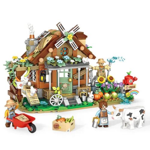 Bộ đồ chơi Nhà Trang Trại LOZ 1281 với 899 chi tiết, mô hình ngôi nhà cổ tích cho bé 6 tuổi