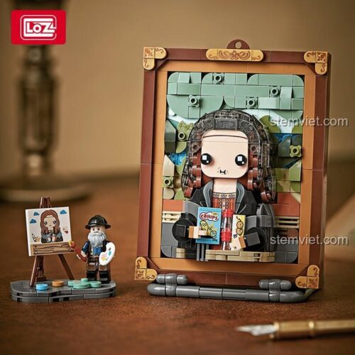 Mô hình LOZ 1286 Mona Lisa dễ thương và họa sĩ, đồ chơi lắp ráp 604 mảnh, giúp phát triển tư duy sáng tạo cho trẻ em 6 tuổi, giá tiết kiệm.