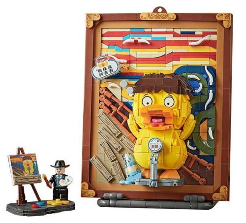 Bộ lắp ghép tranh Vịt La Hét LOZ 1288, bản parody độc đáo của bức họa The Scream, đồ chơi mô hình sáng tạo cho bé 6 tuổi.