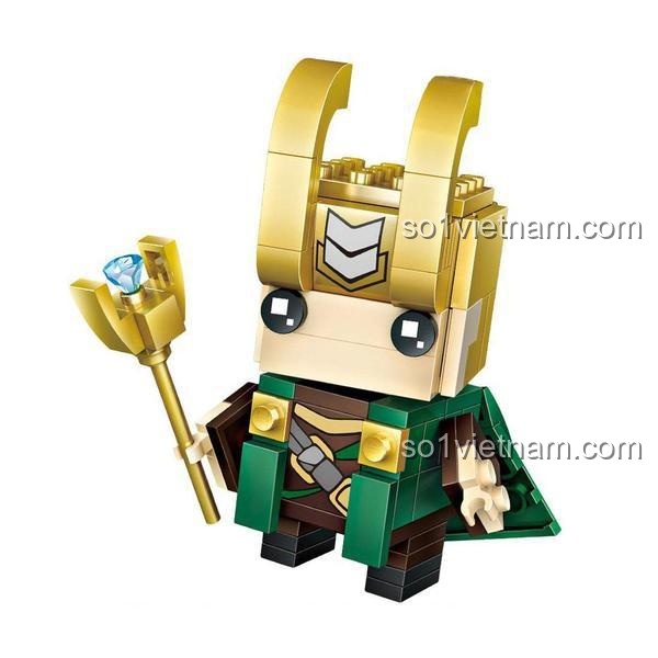 Bộ lắp ghép LOZ 1425 Loki Hoàng tử Asgard chi tiết 142 mảnh cho bé trai 6 tuổi phát triển tư duy