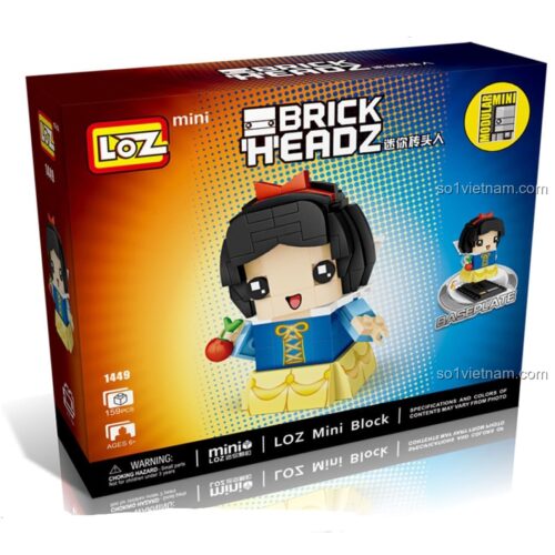 LOZ 1449 bộ lắp ghép Bạch Tuyết, đồ chơi lắp ráp LOZ giá tốt cho bé gái 6 tuổi