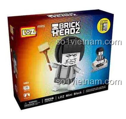 bộ xếp hình 1462 Mô hình Đầu Nấm Meme LOZ, đồ chơi xếp hình phong cách BrickHeadz cho bé 6 tuổi, giá tốt
