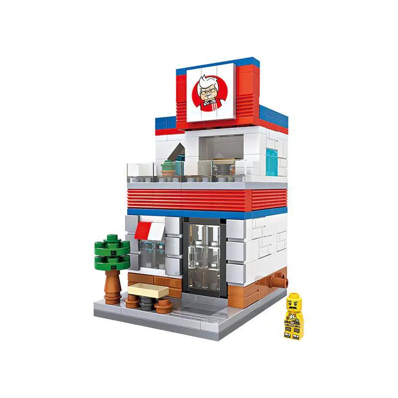 bộ lắp ghép Cửa Hàng Thức Ăn Nhanh Mini LOZ 1605 cho bé gái 6 tuổi, giá rẻ, chất lượng cao