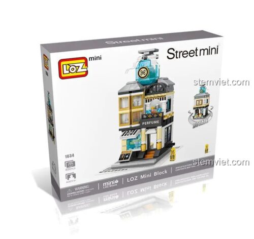 Hộp đồ chơi xếp hình Tiệm Nước Hoa Mini LOZ 1634, món quà sáng tạo cho bé gái, chất lượng cao.