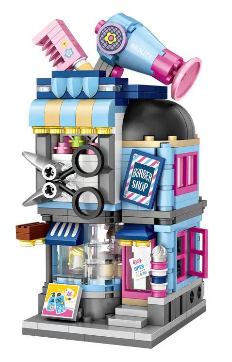 Bộ lắp ghép LOZ 1645 Tiệm Cắt Tóc Mini dễ thương, 403 chi tiết, cho bé gái 6 tuổi, giá tốt.