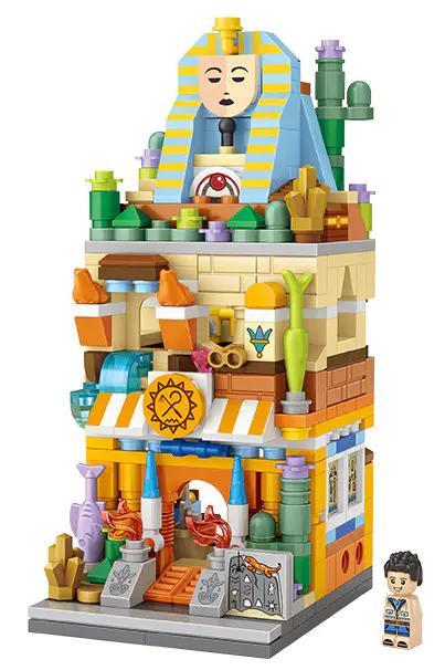 Bộ lắp ghép Cửa Hàng Khảo Cổ Ai Cập Loz 1652, đồ chơi mô hình kiến trúc Ai Cập cho bé gái 6 tuổi, giá rẻ.