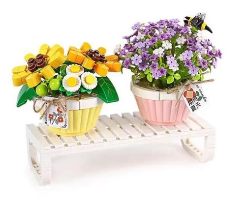 bộ lắp ghép Chậu Hoa Micro Plants II LOZ 1674, đồ chơi mô hình hoa trang trí đẹp mắt, phù hợp bé gái 6 tuổi, giá tốt